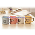 Sunboat Utensilios de cocina / Aparato de cocina Retro Cartoon Ceramic Handgrip Mug Tea Coffee Milk Water Enamel Cup